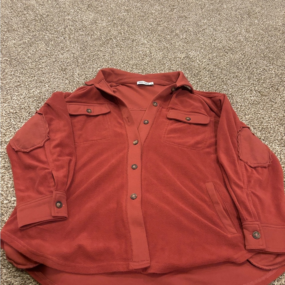 Burnt orange jacket!
